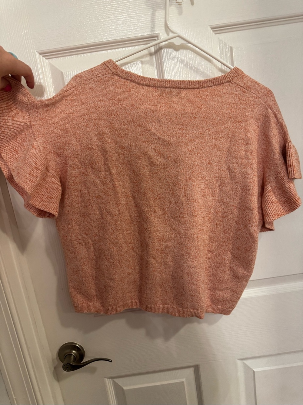 Madewell Peach Short-Sleeve Knit Sweater Top - Picture 2 of 5